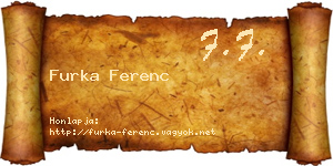 Furka Ferenc névjegykártya